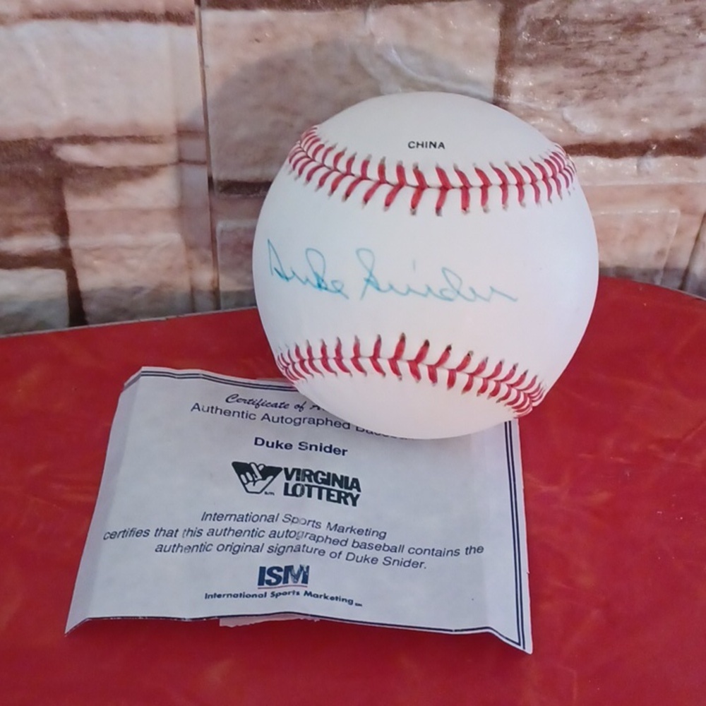 Autographed baseball Autographed by Duke Snider collector Dodger 1947-19…